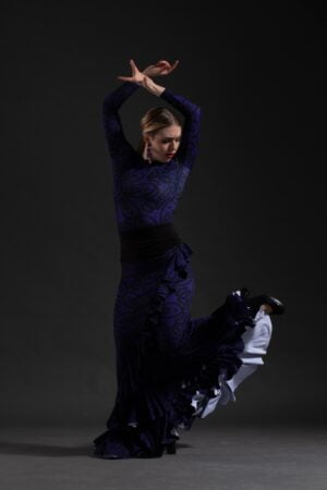 Top de baile flamenco floral modelo Berre de Davedans