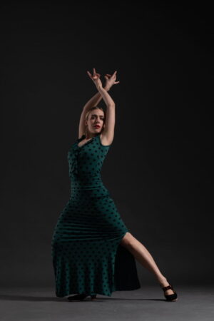 Falda de baile flamenco modelo Bangui Larga estampada de Davedans