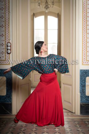 Falda flamenca de ensayo roja Cala de Davedans