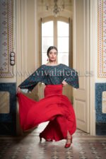 Falda flamenca de ensayo roja Cala de Davedans