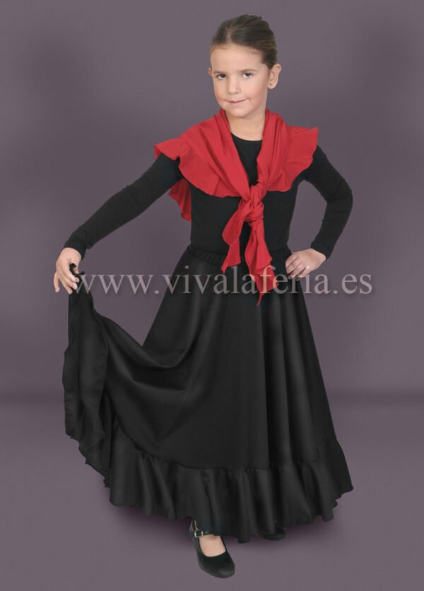 faldadeensayo - Esta falda de ensayo de baile flamenco para niña es ideal para iniciar a las pequeñas de la casa.