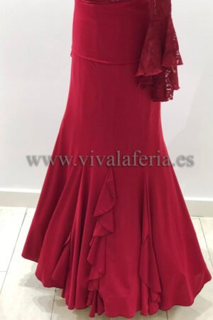 flamenco skirt model lidia burgundy
