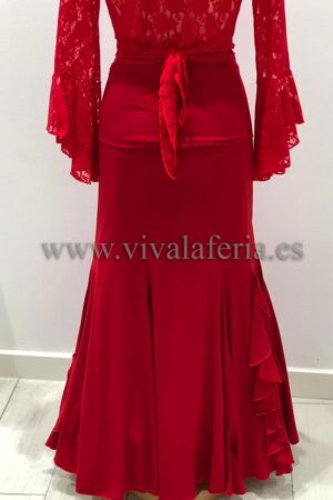 falda flamenca modelo lidia roja