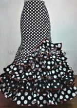 Falda flamenca barata color negro modelo Martinete