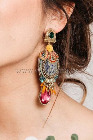 Flamenco jewelry earrings oleander candela queen