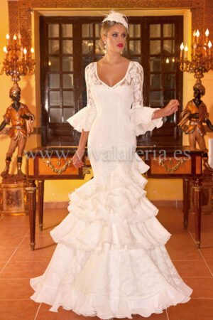 Vestido de noiva flamenco de Guadalupe Moda Flamenca