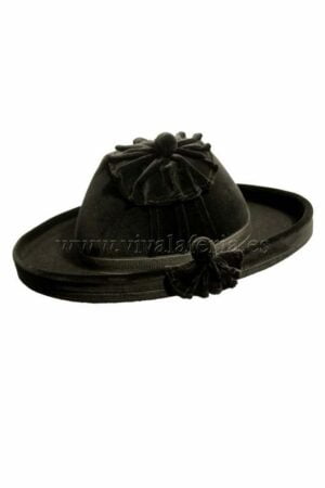 Sombrero catite terciopelo negro