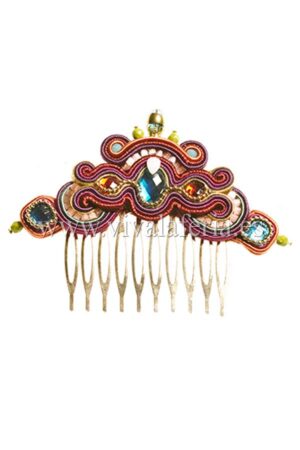 Rosette flamenco jewelery comb by Candela de Reina