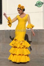Vestido de gitana económico color amarillo modelo Corín