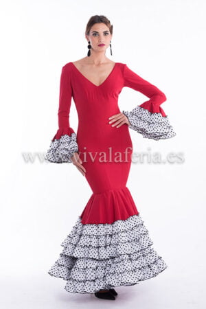 Vestido de gitana rojo modelo Lucía de Alfarera