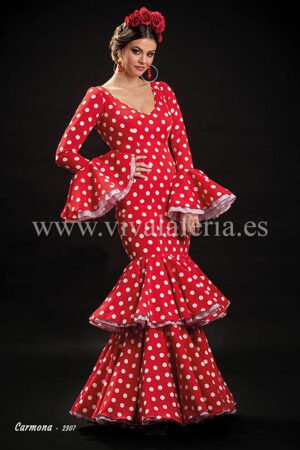 Modelo de vestido flamenco Carmona Red por Son-MM