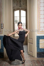 Vestido negro para ensayo de baile flamenco Rus