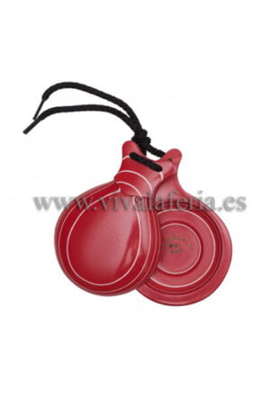 Flamenco glass castanet for professionals in red