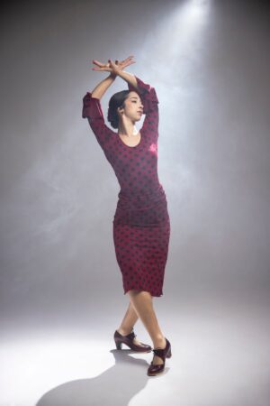 Falda para bailar modelo Bangui Punto Elástico Estampado