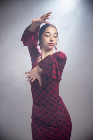 Top flamenco modelo Agua Punto Elástico Estampado