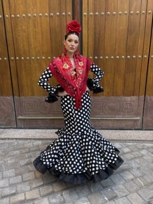 Cheap Gypsy Dress – Empress Black with White Polka Dots | Viva la Feria 2025 Collection